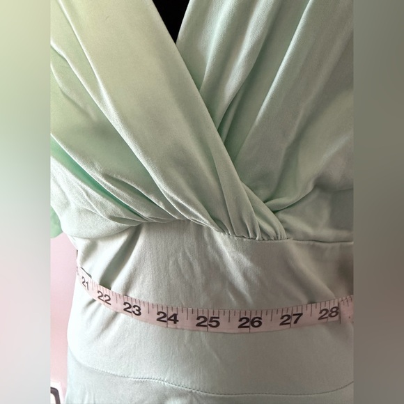 UNIQUE VINTAGE Mint Green Wrap Dress - Picture 11 of 11